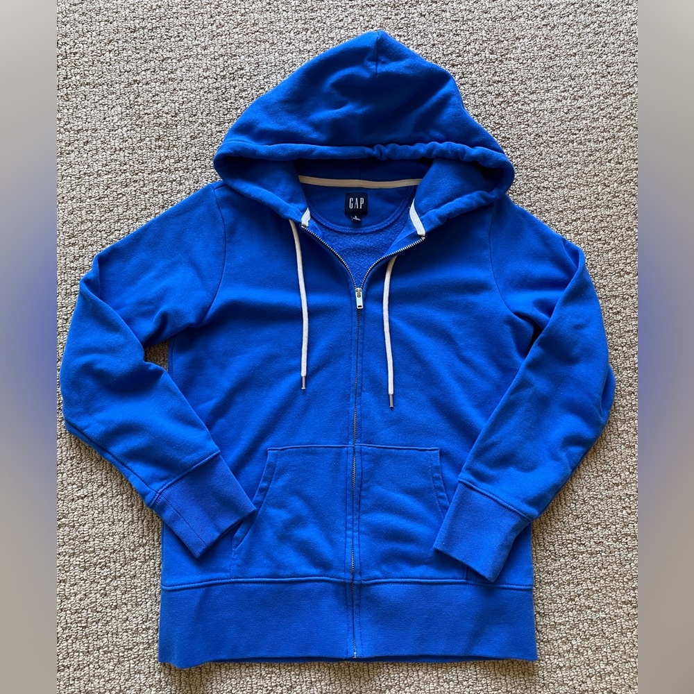 GAP Vintage Soft Classic Zip up Hoodie Blue Size Small